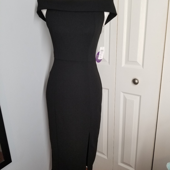 Windsor Kate Formal Crede Black Midi Dress Size S - Picture 4 of 10